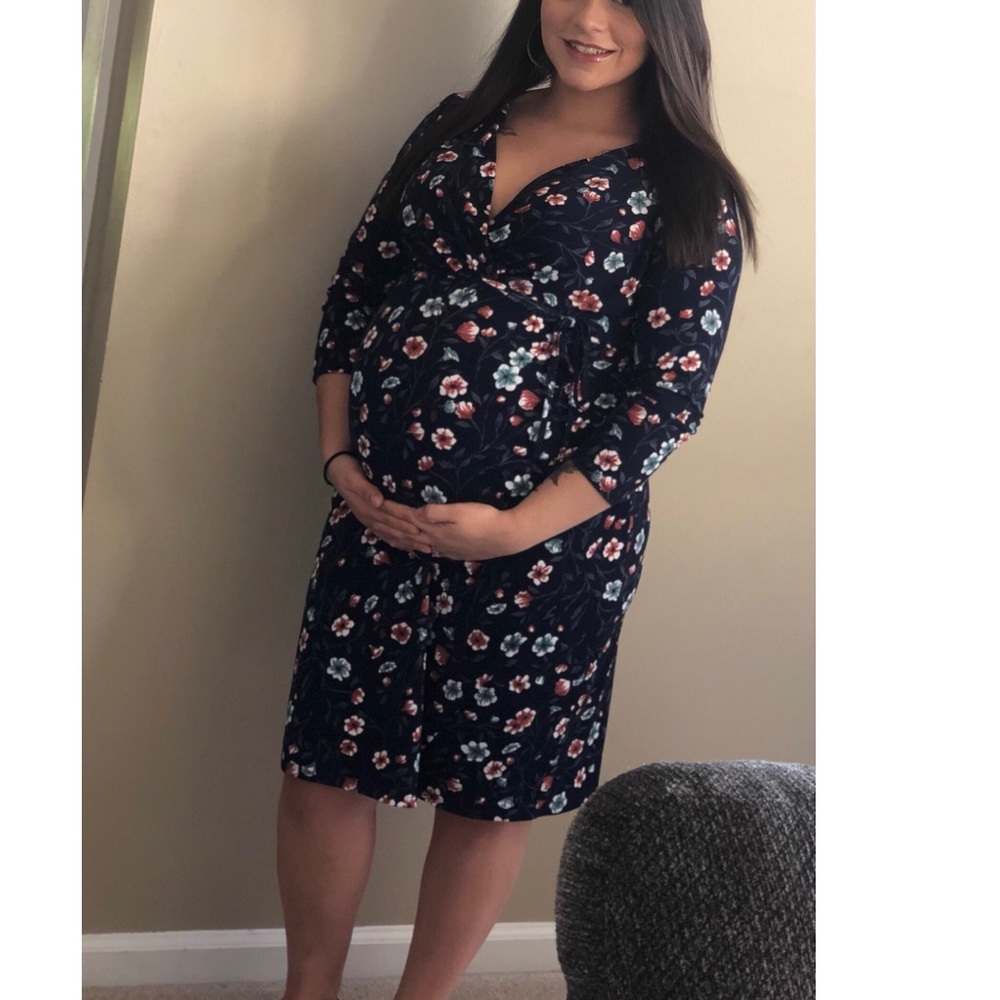 Floral maternity dress